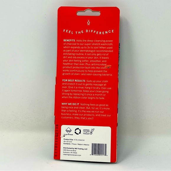 NWT Cleanlogic Detoxify Exfoliating Stretch Cloths, Charcoal Infused - Picture 9 of 9